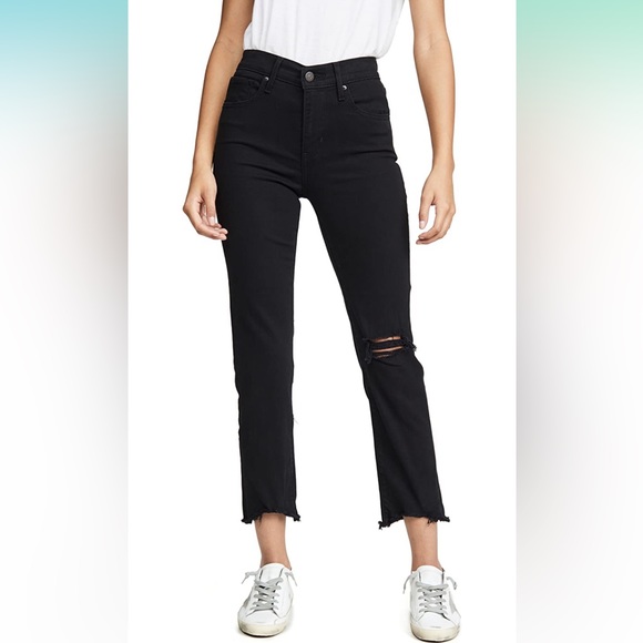 Levi's Denim - Levis 724 High Rise Straight Crop Jeans Black 26